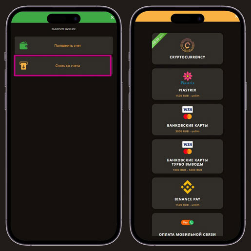 Вывод выигрышей